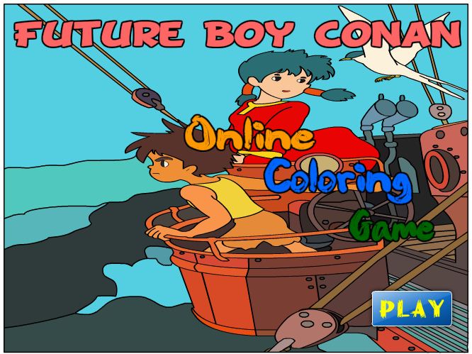 未来少年コナンの塗り絵ゲーム コナンとジムシーとラナ アニメとマンガ無料ゲーム